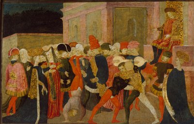 サビニの女たちのレイプ、15世紀 作： Apollonio di Giovanni di Tommaso