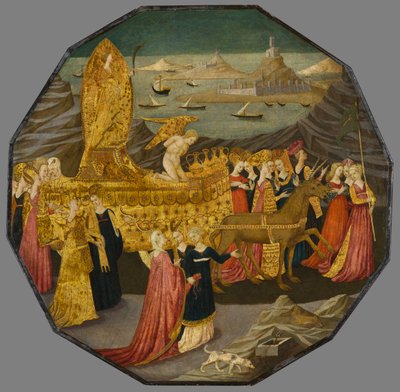 純潔の勝利、1450～1460年頃（パネルにテンペラと金箔） 作： Apollonio di Giovanni di Tommaso