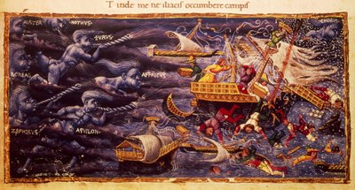 Apollonio di Giovanni（1415または1417-1465）による『アエネーイス』の一節が記されたヴァージル写本。 作： Apollonio di Giovanni di Tommaso