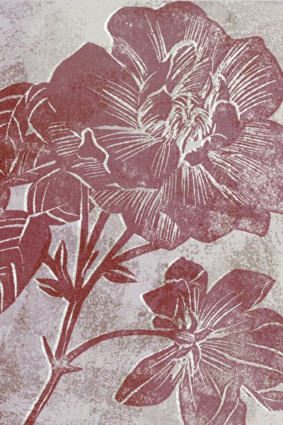 素朴なマルーン色の花 作： 