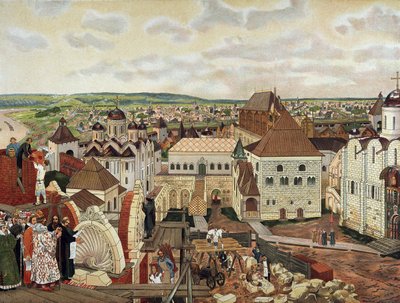19 世紀末から 20 世紀初頭のモスクワ クレムリン。 作： Appolinari Mikhaylovich Vasnetsov
