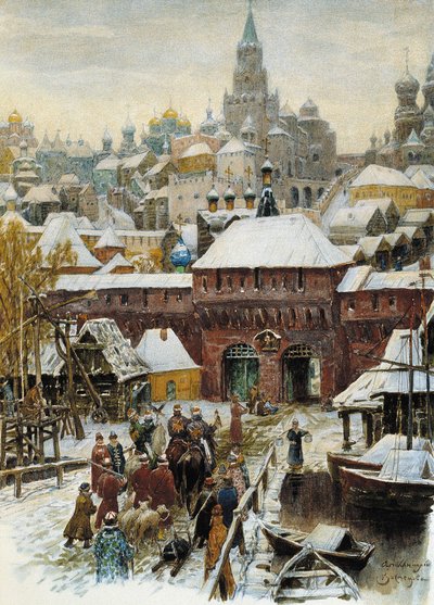 17世紀、19世紀末から20世紀初頭のモスクワ。 作： Appolinari Mikhaylovich Vasnetsov