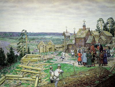 モスクワ クレムリンの創設、1156 年、1917 年。 作： Appolinari Mikhaylovich Vasnetsov