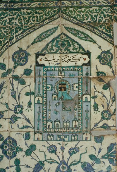 メッカを表すタイル、16〜17世紀（セラミック） 作： Arabic School