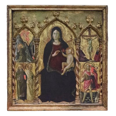 聖母子坐像 1420-22年頃 テンペラ・木 作： Arcangelo di Cola da Camerino
