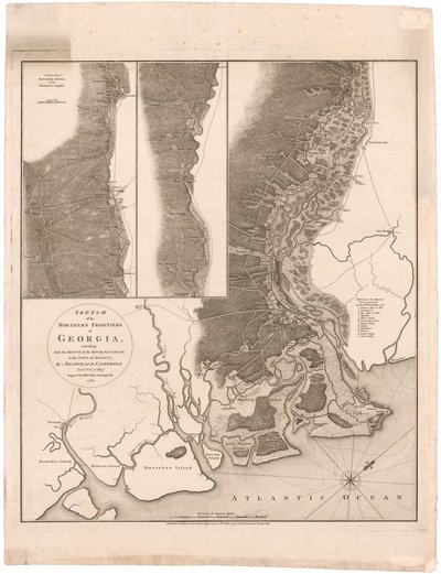キャンベルによるジョージア州北部フロンティア地図 作： Archibald (after) Campbell