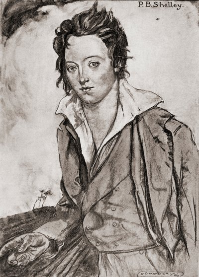 パーシー・ビシェ・シェリー 作： Archibald Standish Hartrick