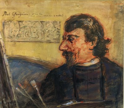 ポール・ゴーギャンの肖像 作： Archibald Standish Hartrick