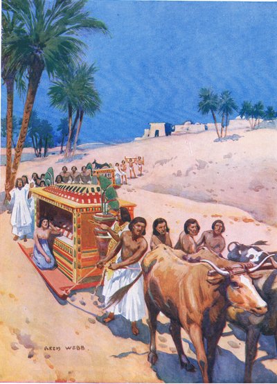 1925年の古代エジプトの葬列 作： Archibald Webb