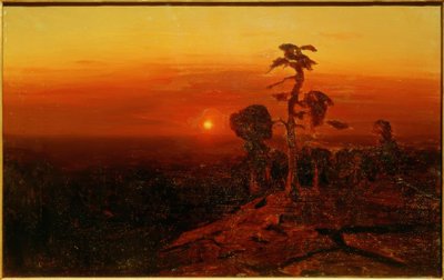 松の森に沈む夕日 作： Archip Iwanowitsch Kuindschi