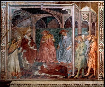 皇帝フレデリック・バルベロッサがローマ教皇アレクサンデル3世に服従し、1179年の第3回ラテラン公会議につながる（Fresco 作： Aretino Luca Spinello or Spinelli