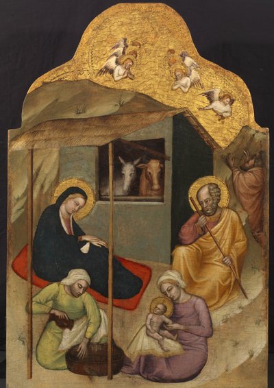 キリスト降誕、1380年頃 作： Aretino Luca Spinello or Spinelli