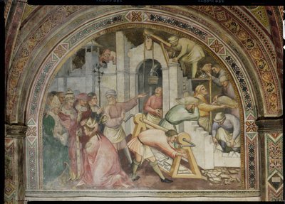 教皇アレクサンドル3世の歴史（1105-81）：アレッサンドリアの町の建設、1407年 作： Aretino Luca Spinello or Spinelli