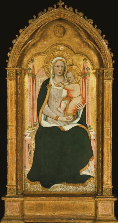 マドンナと子供が即位した 作： Aretino Luca Spinello or Spinelli