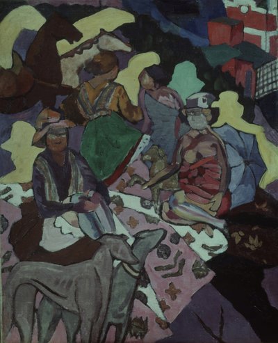 海辺で、1915-1916 作： Aristarkh Vasilievic Lentulov