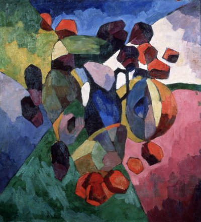 青い水差しと果物、1913 作： Aristarkh Vasilievic Lentulov