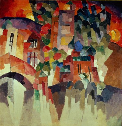 ゲートのあるキスロヴォツクの風景1913年 作： Aristarkh Vasilievic Lentulov