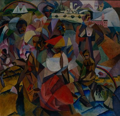 マリアンナレンチュロヴァの肖像画における象徴的な類似性の研究、1912 作： Aristarkh Vasilievic Lentulov