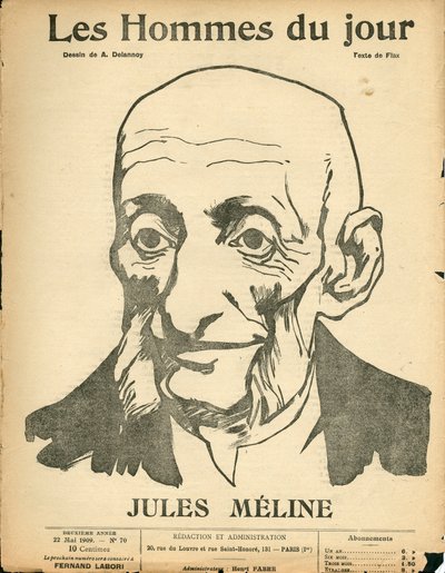 Les Hommes du jour "の表紙、風刺的なB＆W 作： Aristide Delannoy
