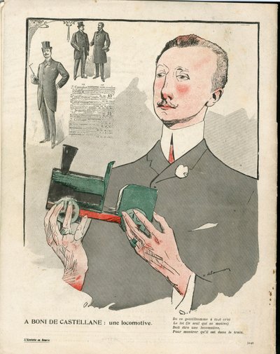 バター・プレート」195番、カラーの風刺画 作： Aristide Delannoy