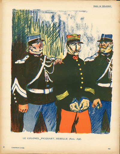 バター・プレート」386番、カラーの風刺画 作： Aristide Delannoy