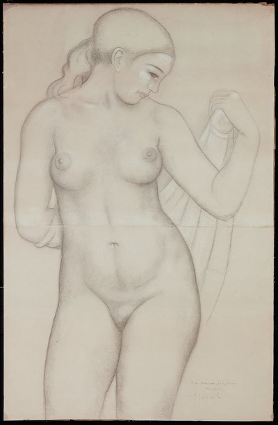 正面からのディナ、「ハーモニー」の勉強 作： Aristide Maillol