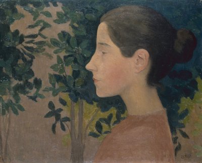 少女の横顔（キャンバスに油彩） 作： Aristide Maillol