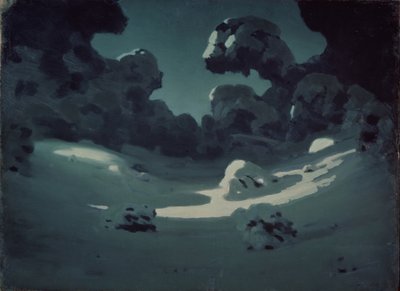森の中の月光スポット。冬、1898-1908 作： Arkhip Ivanovich Kuindzhi