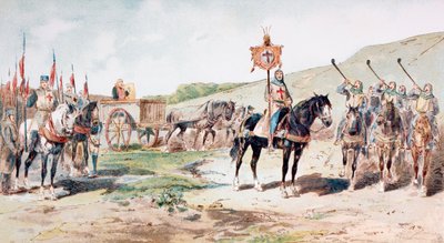 11世紀の3月に十字軍が馬車に乗って1886年に馬車に乗った 作： Armand Jean Heins