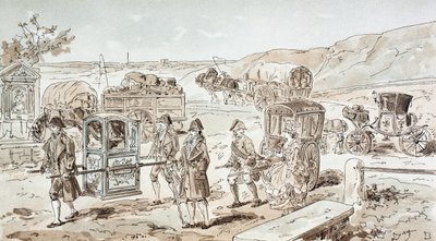 18世紀の輸送手段の例、1886 作： Armand Jean Heins