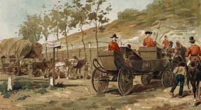 19世紀のベルギー、レオポルド1世のルネワゴンと王室の馬車 作： Armand Jean Heins