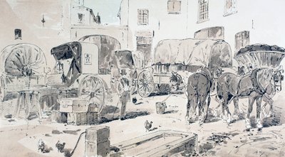 19世紀に使用された馬車の種類、1886年 作： Armand Jean Heins