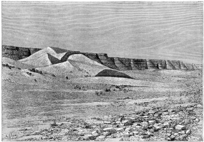 テマシニンの北から撮影されたイガルガルの断崖、c1890 作： Armand Kohl