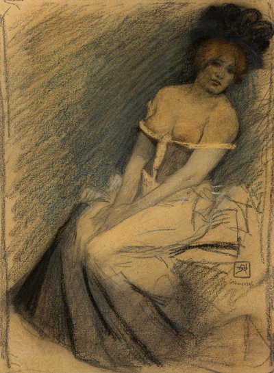 待っている、1896年。 作： Armand Rassenfosse