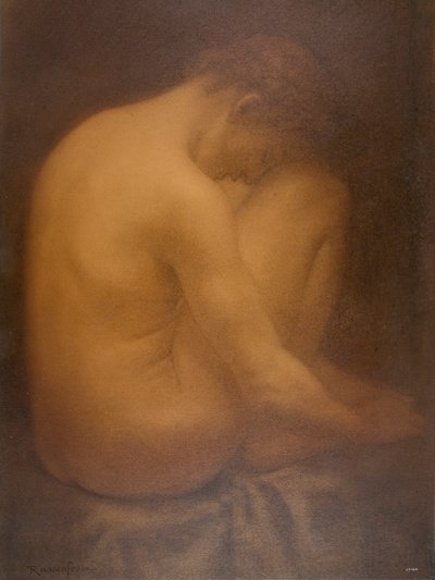 男性ヌード着席 作： Armand Rassenfosse