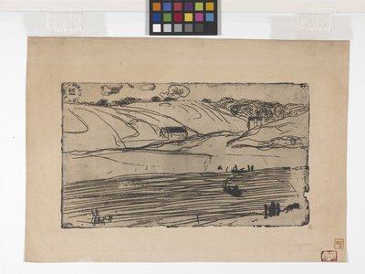 La Pèche (kalastus) (etsaus ja ruletti) 作： Armand Séguin