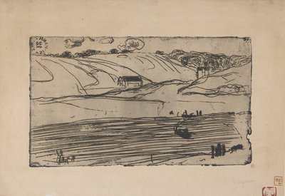 La Peche (釣り) 1893 (エッチング & ルーレット) 作： Armand Séguin