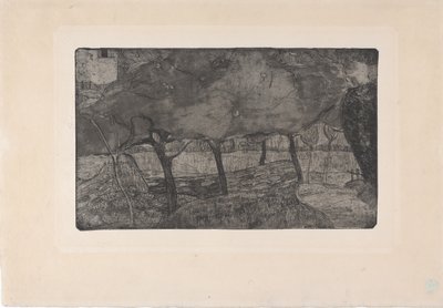 Les Pommiers (The Apple Trees) 1893 (エッチング、アクアティント、ドライポイント) 作： Armand Séguin