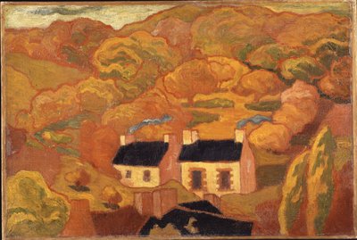 Duas casas de palha (Les deux chaumieres) c.1893-94 (óleo sobre tela) 作： Armand Séguin