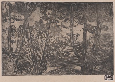 夜の木、カリフォルニア州。 1894年。 作： Armand Séguin