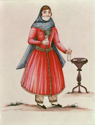 アルメニアの衣装c.1840（紙にトイレ） 作： Armenian School
