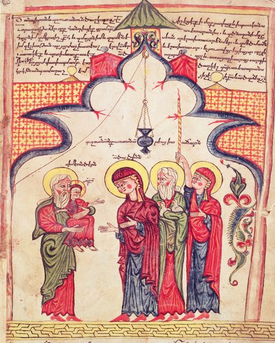 福音書からの神殿でのプレゼンテーション、1200年頃 作： Armenian School