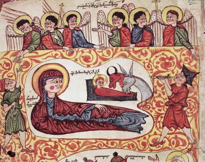 羊飼いの崇拝（ミニチュア 作： Armenian School