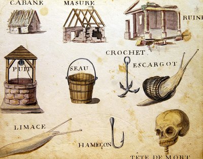シャルル・プランテ・ファインアーツ社の「1814年のフランスのアルファベット・ブック」からの挿絵 作： Arnaud de Beauregard
