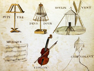 シャルル・プランテ・ファインアーツ社の「1814年のフランスのアルファベット・ブック」からの挿絵 作： Arnaud de Beauregard