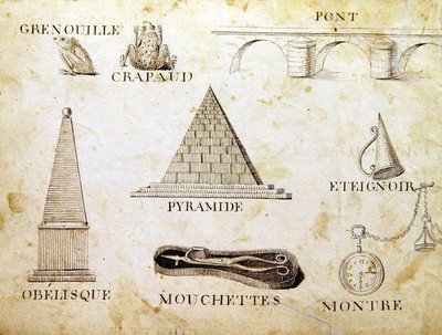 シャルル・プランテ・ファインアーツ社の「1814年のフランスのアルファベット・ブック」からの挿絵 作： Arnaud de Beauregard