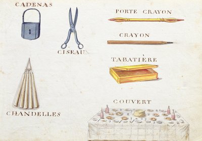 「1814年のフランスのアルファベットの本」からのイラスト、パブ。チャールズプラントファインアーツ、1814年 作： Arnaud de Beauregard