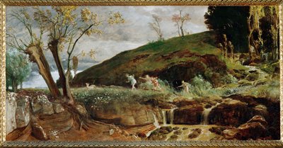 ダイアナの狩り（キャンバスに絵画） 作： Arnold Bocklin