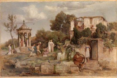 ローマ時代のワイン酒場 作： Arnold Böcklin