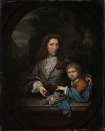 Jan van de Poll (1668-1745) と息子の Harmen Hendrick (1697-1772)。 作： Arnold Boonen